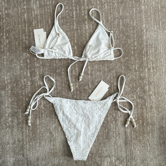 LSpace Eyelet Bikini in White - Picture 6 of 7